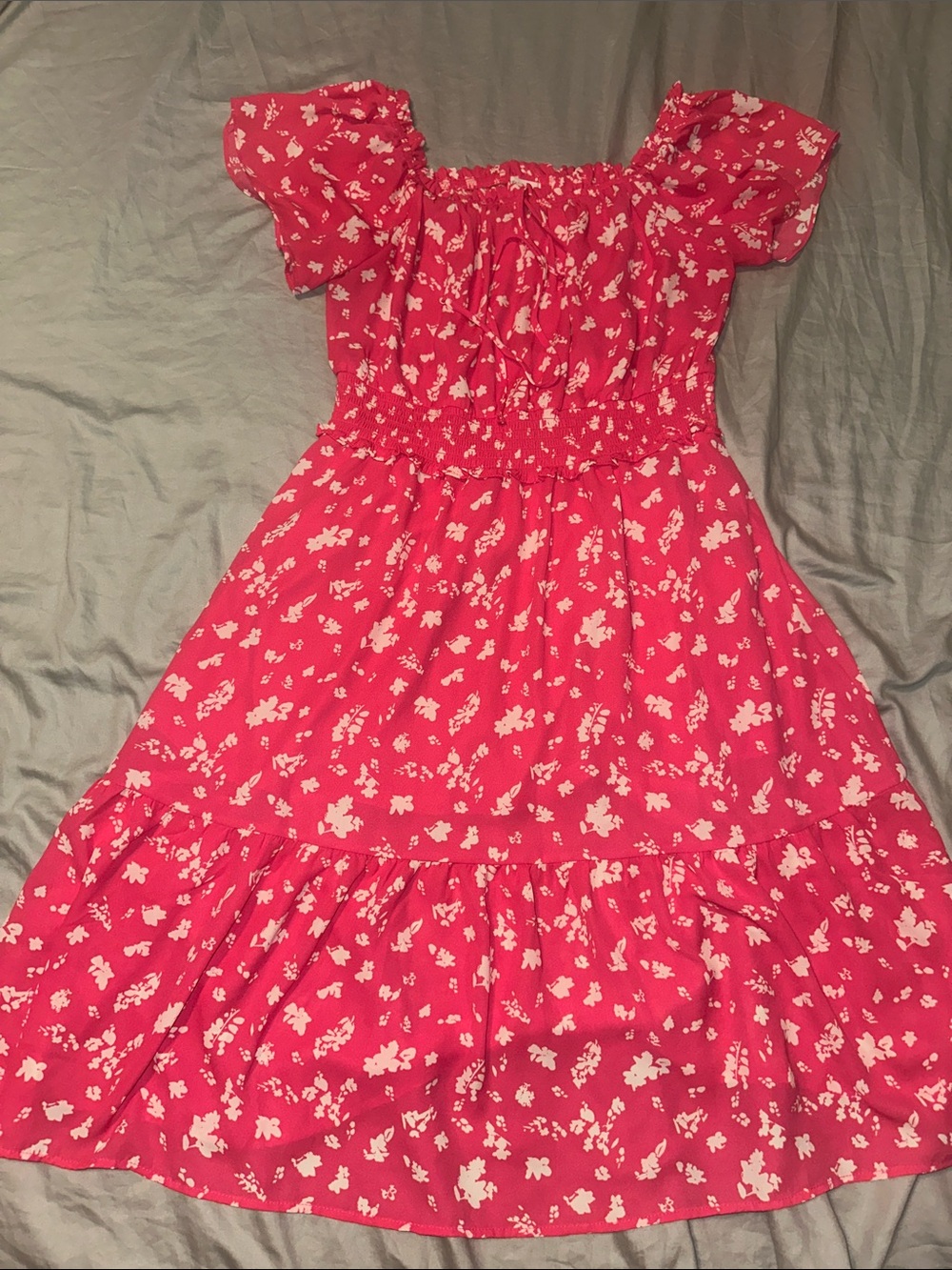Bright Pink Floral Summer Dress - Sienna Sky